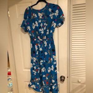 J. Crew Mercantile Midi-Length Floral Dress Size XXS